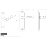 Carlisle Brass Door Furniture Polished Brass / Latch Handles Carlisle Brass - Andros Lever on Latch Backplate - Polished Brass