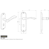 Carlisle Brass Door Furniture Polished Brass / Std. Lock Handles Carlisle Brass - Andros Lever on Lock Backplate - Polished Brass