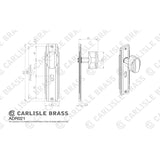 Carlisle Brass Door Furniture Polished Chrome / Std. Lock Handles Carlisle Brass - Art Deco Knob on Lock Backplate - Polished Chrome