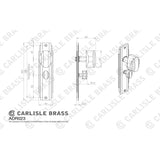 Carlisle Brass Door Furniture Satin Nickel / Bathroom Lock Handles Carlisle Brass - Art Deco Knob on WC Backplate - Satin Nickel
