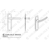 Carlisle Brass Door Furniture Satin Nickel / Latch Handles Carlisle Brass - Art Deco Lever on Latch Backplate - Satin Nickel