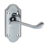 Carlisle Brass Door Furniture Polished Chrome / Latch Handles Carlisle Brass - Ashtead Lever on Short Latch Backplate - Polished Chrome