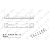 Carlisle Brass Accessories Satin Chrome / Straight Surface Bolts / 150mm / 6" Carlisle Brass - Barrel Bolt 151mm - Satin Chrome