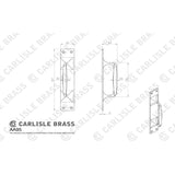 Carlisle Brass Door Furniture Polished Brass / Pull Handle (Backplate) Carlisle Brass - Cast Pull Handle - Polished Brass