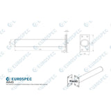 Carlisle Brass Door Furniture Satin Chrome / Door Closers Carlisle Brass - Concealed Chain Spring Door Closer - Satin Chrome