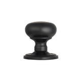 Carlisle Brass Door Furniture Matt Black / Mortice Knobs Carlisle Brass - Concealed Fix Mushroom Mortice Knob - Matt Black