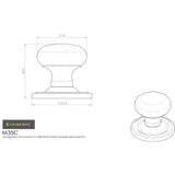 Carlisle Brass Door Furniture Satin Brass / Mortice Knobs Carlisle Brass - Concealed Fix Mushroom Mortice Knob - Satin Brass