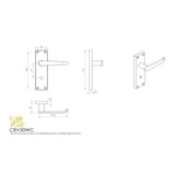 Carlisle Brass Door Furniture Polished Brass / Bathroom Lock Handles Carlisle Brass - Contract Victorian Lever on WC Backplate - Polished Brass