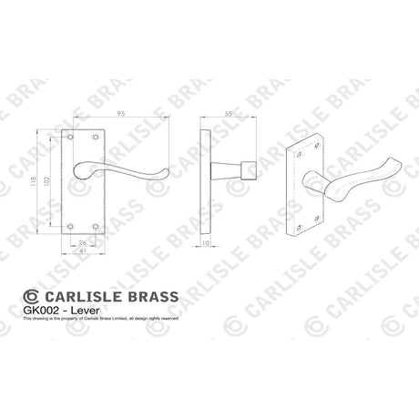 Carlisle Brass Door Furniture Polished Chrome / Handles, Hinges and Latch Pack Carlisle Brass - Contract Victorian Scroll Latch Pack - Polished Chrome