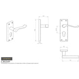Carlisle Brass Door Furniture Polished Brass / Euro Profile Lock Handles Carlisle Brass - Contract Victorian Scroll Lever on Euro Lock Backplate - Polish