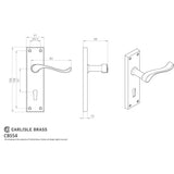 Carlisle Brass Door Furniture Polished Brass / Std. Lock Handles Carlisle Brass - Contract Victorian Scroll Lever on Lock Backplate - Polished Br