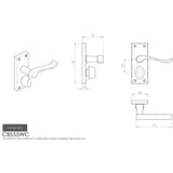 Carlisle Brass Door Furniture Polished Brass / Privacy Handles Carlisle Brass - Contract Victorian Scroll Lever on Privacy Backplate - Polished