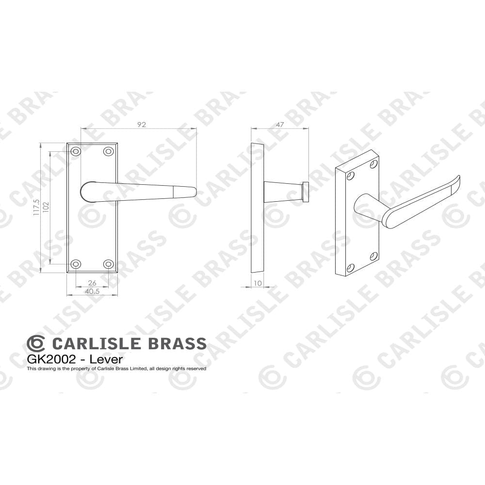 Carlisle Brass Door Furniture Polished Chrome / Handles, Hinges and Latch Pack Carlisle Brass - CONTRACT VICTORIAN STRAIGHT LATCH PACK