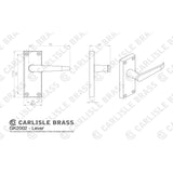 Carlisle Brass Door Furniture Polished Chrome / Handles, Hinges and Latch Pack Carlisle Brass - CONTRACT VICTORIAN STRAIGHT LATCH PACK