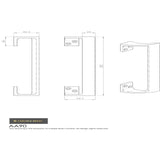 Carlisle Brass Door Furniture Polished Brass / Pull Handle (Backplate) Carlisle Brass - Cranked Pull Handle - Polished Brass