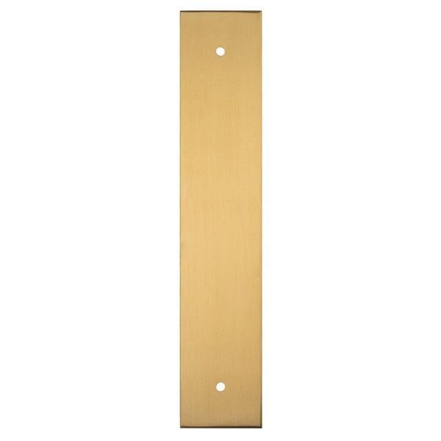 Carlisle Brass Cabinet Hardware Satin Brass / Cabinet Pull Handle on Backplate / 200 x 40mm Carlisle Brass - Cupboard Pull backplates - 200 x 40mm - Satin Brass