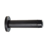 Carlisle Brass Door Furniture Matt Black / Projection Door Stop Carlisle Brass - Cylinder Pattern Door Stop - with Rose - Matt Black