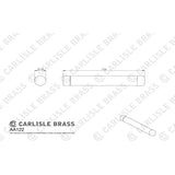Carlisle Brass Door Furniture Satin Chrome / Projection Door Stop Carlisle Brass - Cylinder Pattern Door Stop - without Rose - Satin Chrome