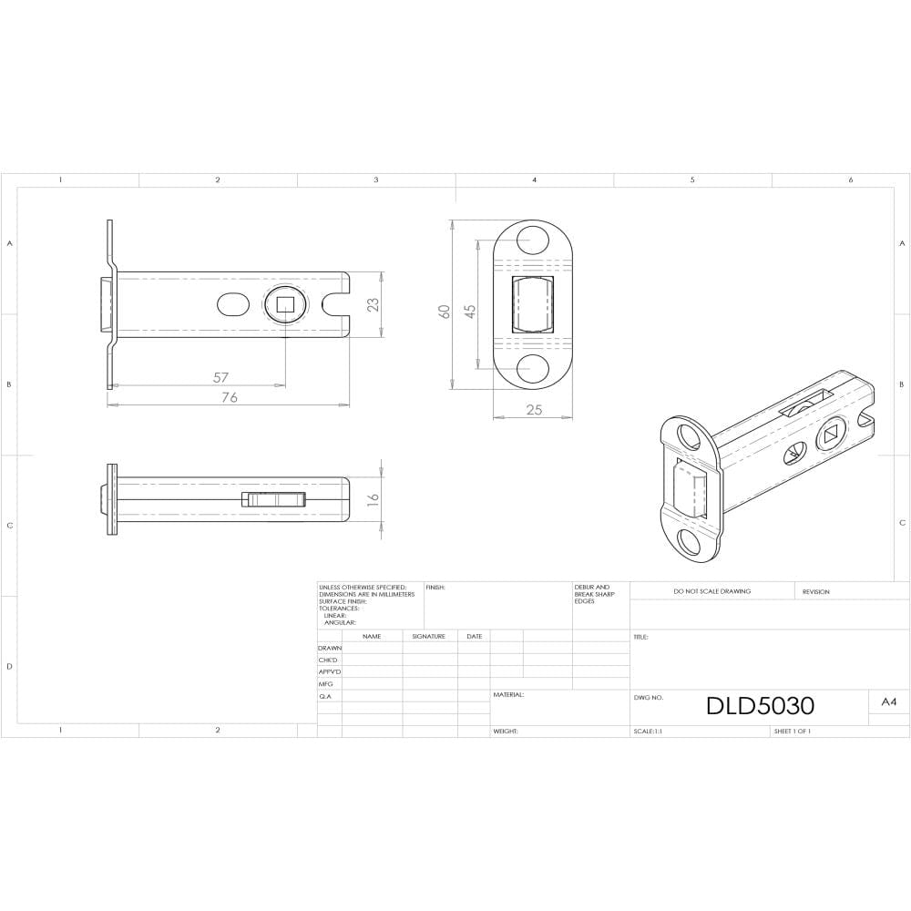 Carlisle Brass Locks & Latches Stainless Steel / Tubular Dead Bolts / 3" / 76mm Carlisle Brass - Dead Bolt 76mm - Stainless Steel