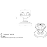 Carlisle Brass Door Furniture Florentine Bronze / Mortice Knobs Carlisle Brass - Delamain Flower Mortice Knobs - Florentine Bronze