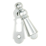 Carlisle Brass Door Furniture Polished Chrome / Mortice Key Profile Escutcheons Carlisle Brass - Delamain Large Covered Escutcheon - Polished Chrome