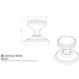 Carlisle Brass Door Furniture Satin Nickel / Mortice Knobs Carlisle Brass - Delamain Plain Mortice Knobs - Satin Nickel