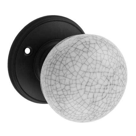Carlisle Brass Door Furniture Midnight Crackle/Matt Black / Mortice Knobs Carlisle Brass - Delamain Porcelain Knob Midnight Crackle