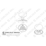 Carlisle Brass Door Furniture Dual Finish-Plain White/Satin Chrome / Mortice Knobs Carlisle Brass - Delamain Porcelain Mortice Knobs White - Dual Finish