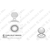 Carlisle Brass Door Furniture Polished Brass / Mortice Knobs Carlisle Brass - Delamain Reeded Mortice Knobs - Polished Brass