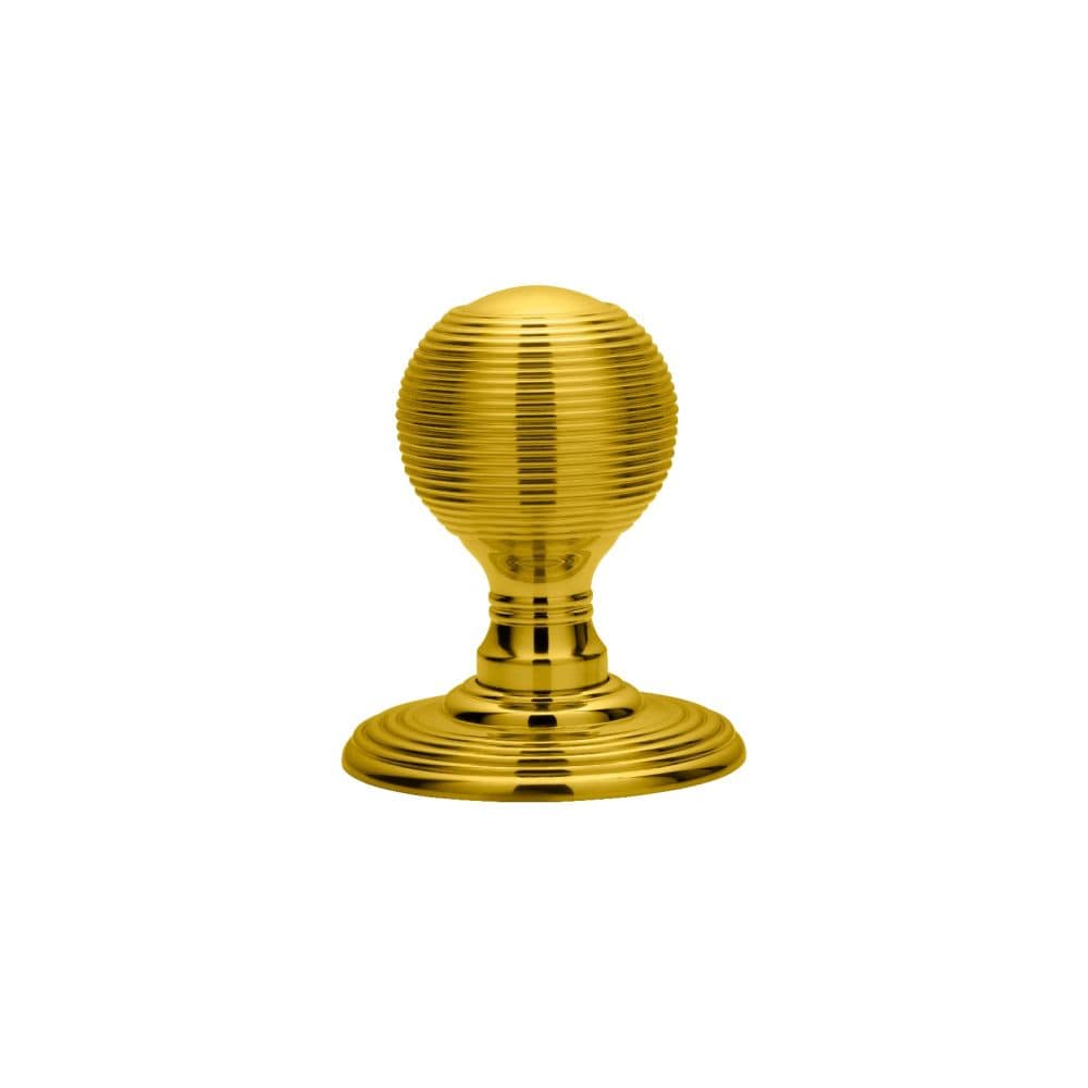 Carlisle Brass Door Furniture Polished Brass / Mortice Knobs Carlisle Brass - Delamain Reeded Mortice Knobs - Polished Brass