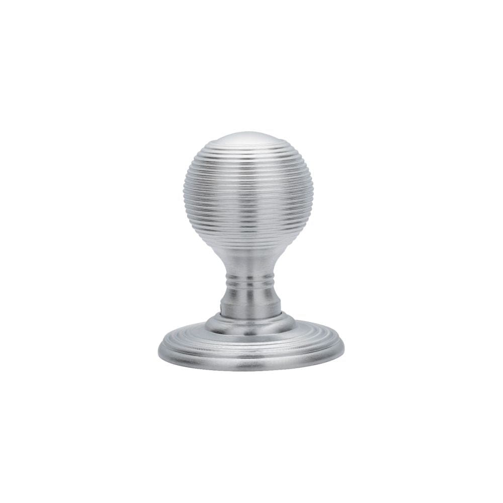 Carlisle Brass Door Furniture Satin Chrome / Mortice Knobs Carlisle Brass - Delamain Reeded Mortice Knobs - Satin Chrome