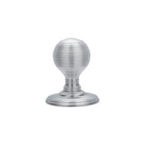 Carlisle Brass Door Furniture Satin Chrome / Mortice Knobs Carlisle Brass - Delamain Reeded Mortice Knobs - Satin Chrome