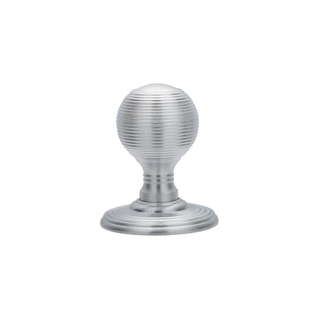 Carlisle Brass Door Furniture Satin Chrome / Mortice Knobs Carlisle Brass - Delamain Reeded Mortice Knobs - Satin Chrome