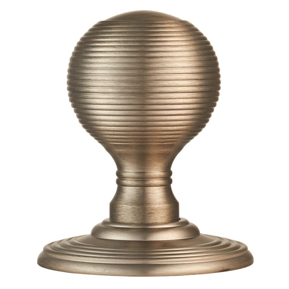 Carlisle Brass Door Furniture Satin Nickel / Mortice Knobs Carlisle Brass - Delamain Reeded Mortice Knobs - Satin Nickel
