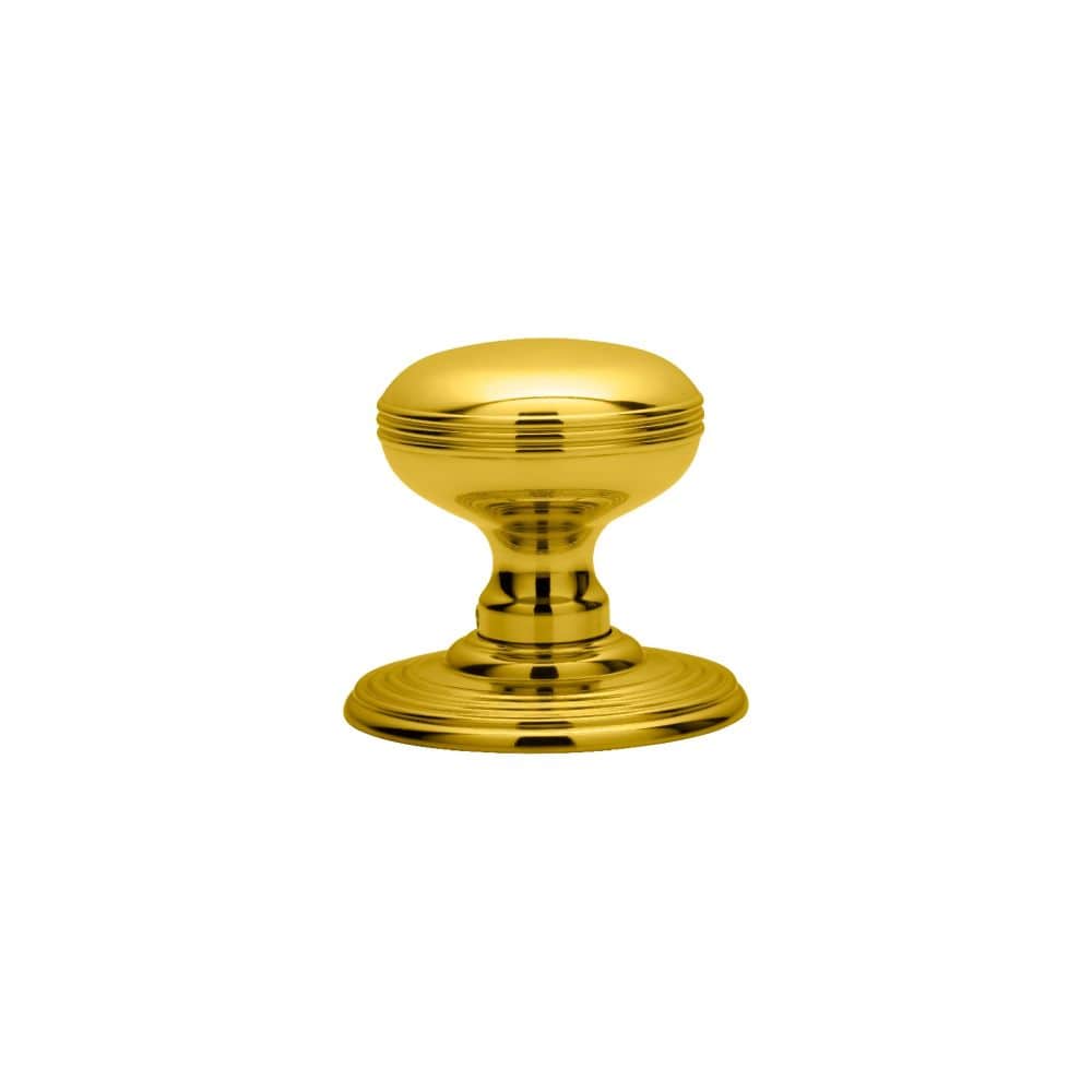 Carlisle Brass Door Furniture Polished Brass / Mortice Knobs Carlisle Brass - Delamain Ringed Mortice Knobs - Polished Brass