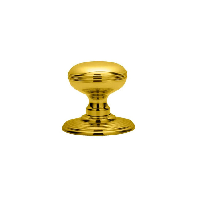 Carlisle Brass Door Furniture Polished Brass / Mortice Knobs Carlisle Brass - Delamain Ringed Mortice Knobs - Polished Brass