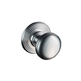 Carlisle Brass Door Furniture Satin Chrome / Mortice Knobs Carlisle Brass - Delamain Ringed Mortice Knobs - Satin Chrome