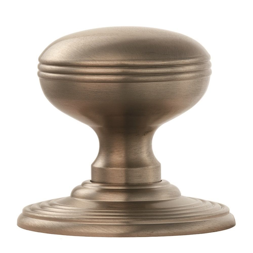 Carlisle Brass Door Furniture Satin Nickel / Mortice Knobs Carlisle Brass - Delamain Ringed Mortice Knobs - Satin Nickel