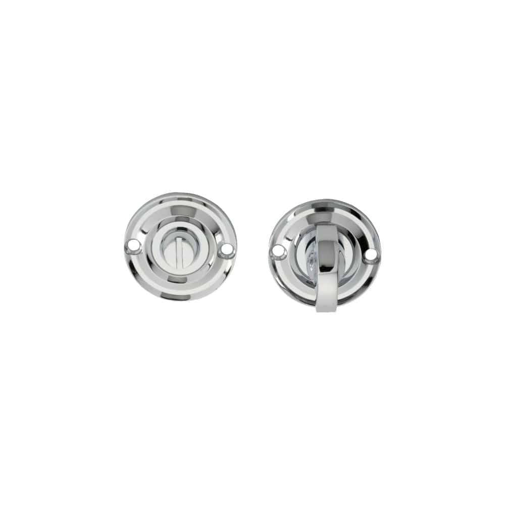 Carlisle Brass Door Furniture Polished Chrome / No Carlisle Brass - Delamain Small Turn and Release - Polished Chrome