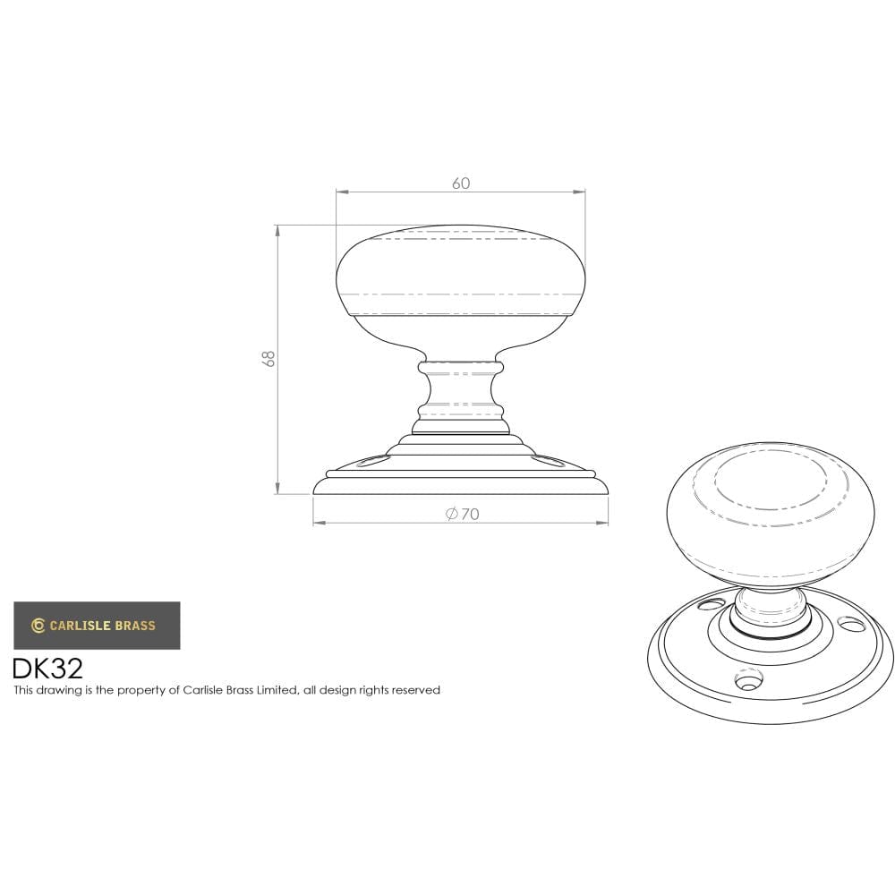 Carlisle Brass Door Furniture Dual Finish-Wood Oak/Satin Chrome / Mortice Knobs Carlisle Brass - Delamain Wooden Mortice Knobs - Dual Finish-Wood