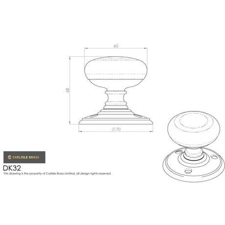 Carlisle Brass Door Furniture Dual Finish-Wood Oak/Satin Chrome / Mortice Knobs Carlisle Brass - Delamain Wooden Mortice Knobs - Dual Finish-Wood