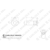 Carlisle Brass Accessories Satin Chrome / Flush Bolts Carlisle Brass - Dust Excluding Socket For Flush Bolts - Satin Chrome