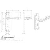 Carlisle Brass Door Furniture Satin Chrome / Std. Lock Handles Carlisle Brass - Eden Lever on Lock Backplate - Satin Chrome