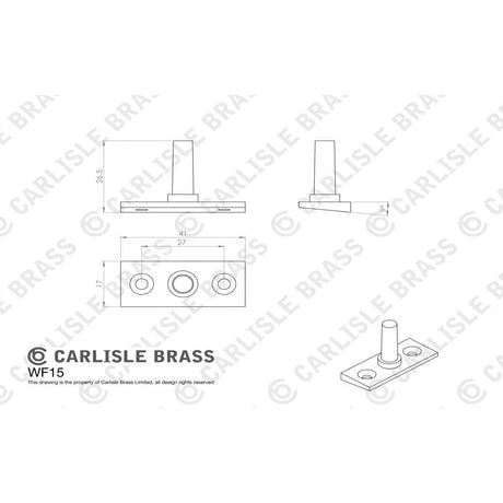 Carlisle Brass Window Furniture Polished Chrome / EJMA Pin Carlisle Brass - EJMA Pin - Polished Chrome