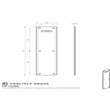 Carlisle Brass Door Furniture Polished Brass / Finger Plates / 455 x 75mm Carlisle Brass - Engraved Push Plate 455 x 75mm - Polished Brass