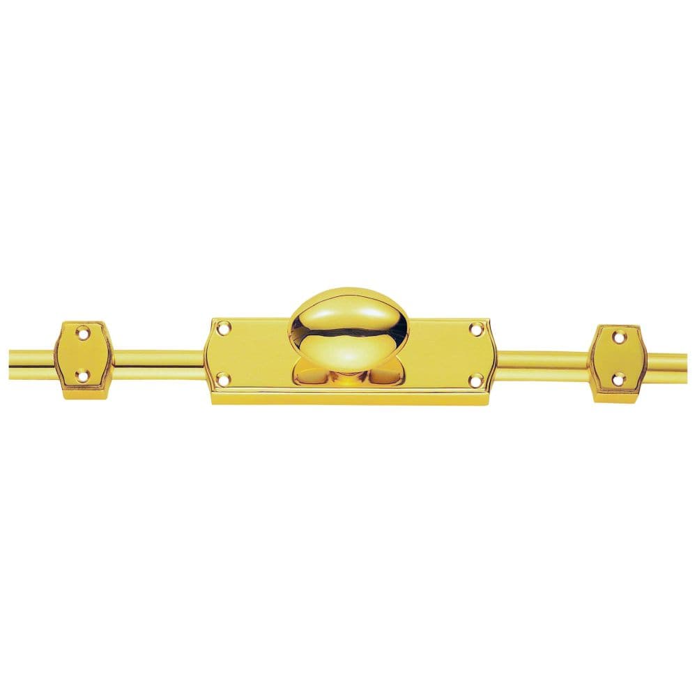 Carlisle Brass Accessories Polished Brass / Espagnolette Bolts Carlisle Brass - Espagnolette Bolt - Oval Knob Set - Polished Brass