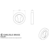 Carlisle Brass Door Furniture Satin Chrome / Euro Profile Escutcheons Carlisle Brass - Euro Escutcheon - Satin Chrome