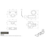 Carlisle Brass Window Furniture Satin Chrome / Fanlight Catches Carlisle Brass - Fan Light Catch - Satin Chrome