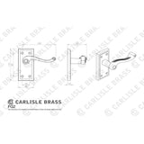 Carlisle Brass Door Furniture Polished Brass / Latch Handles Carlisle Brass - Georgian Lever on Latch Backplate - Polished Brass