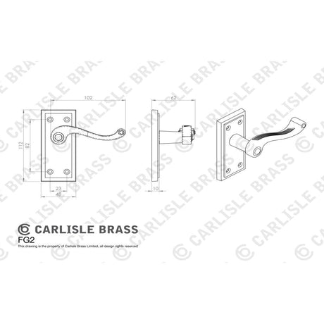 Carlisle Brass Door Furniture Polished Brass / Latch Handles Carlisle Brass - Georgian Lever on Latch Backplate - Polished Brass